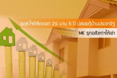 ธอส.ใจดีคิดดอก 2% นาน 5 ปี ปล่อยกู้บ้านประชารัฐ - MK รุกอสังหาให้เช่า