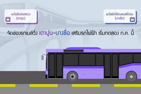 จัดช่องรถเมล์วิ่ง เตาปูน-บางซื่อ เสริมรถไฟฟ้าเริ่มทดลอง ก.ค. นี้