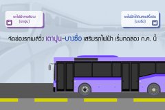 จัดช่องรถเมล์วิ่ง เตาปูน-บางซื่อ เสริมรถไฟฟ้าเริ่มทดลอง ก.ค. นี้