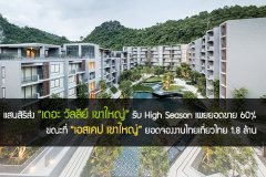 แสนสิริส่ง เดอะ วัลลีย์ เขาใหญ่ รับ High Season เผยยอดขาย 60% ขณะที่ เอสเคป เขาใหญ่ ยอดจองงานไทยเที่ยวไทย 1.8 ล้าน
