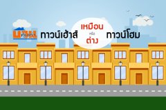 ทาวน์เฮ้าส์ - ทาวน์โฮม เหมือนต่างอย่างไร ?