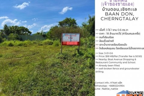 Land For Sale (Owner Post) ขายที่ดิน (เจ้าของขายเอง) : บ้านดอน, เชิงทะเล