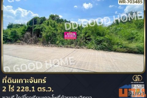 ที่ดินเกาะจันทร์ 2 ไร่ 228.1 ตร.ว. ชลบุรี ใกล้โรงเรียนเกาะโพธิ์ถ้วยงามวิทยา