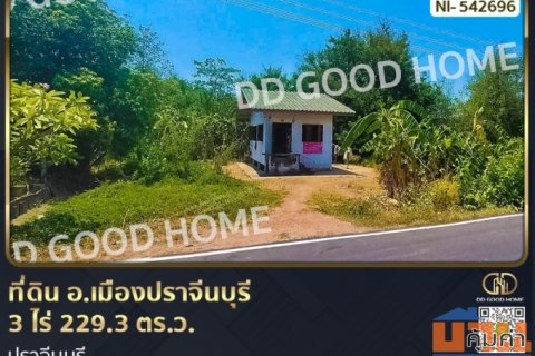 ที่ดิน อ.เมืองปราจีนบุรี 3 ไร่ 229.3 ตร.ว. ปราจีนบุรี