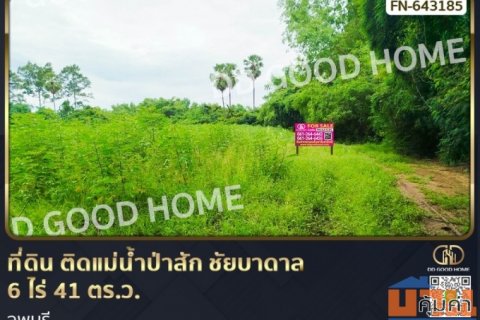 ที่ดิน ติดแม่น้ำป่าสัก ชัยบาดาล 6 ไร่ 41 ตร.ว. ลพบุรี