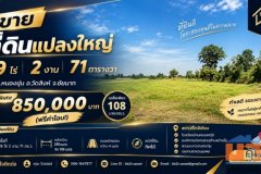 ขายที่ดินแปลงใหญ่ จ.ชัยนาท | 19 ไร่ 2 งาน 71 ตร.ว. 850,00 ฟรีค่าโอน