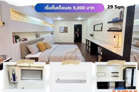 The winner mansion ซอยรังสิตภิรมย์ ติดรั้ว ม.กรุงเทพ รังสิต ห้อง Standard พื้นไม้