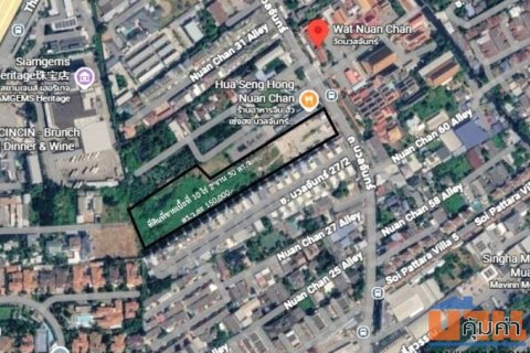 ขายที่ดินเปล่าถมแล้วติดถนนนวลจันทร์ กรุงเทพมหานคร