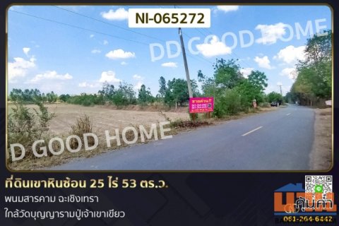 NI-065272 ที่ดินเขาหินซ้อน 25 ไร่ 53 ตร.ว. พนมสารคาม ฉะเชิงเทรา ใกล้วัดบุญญารามปู่เจ้าเขาเขียว