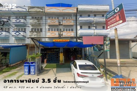 ขาย/เซ้ง อาคารพานิชย์ 3.5 ชั้น ตรงข้ามวัดศรีวารีน้อย ใกล้สนามบินสุวรรณภูมิ ทำเลดีมากเหมาแก่การค้าขาย