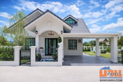 ขายบ้านเดี่ยว 1 ชั้นสไตล์อังกฤษ ชาคริราห์วิลล์ ทำเลดี เดินทางสะดวก ใกล้แกรนด์แคนยอน เชียงใหม่