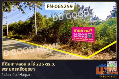 FN-065259 ที่ดินเกาะลอย 8 ไร่ 226 ตร.ว.พระนครศรีอยุธยา ใกล้สถานีรถไฟอยุธยา