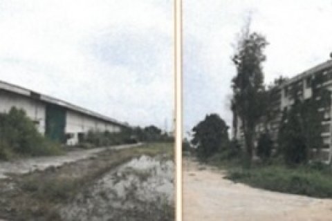 ขายที่ดินพร้อมสิ่งปลูกสร้างบางนา-ตราด กม.45 (โกดัง สูง ชั้นเดียว 10 หลัง และหอพัก สูง 4 ชั้น 4 หลัง)