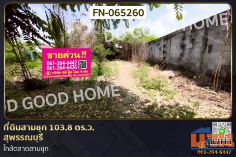 FN-065260 ที่ดินสามชุก 103.8 ตร.ว. สุพรรณบุรี ใกล้ตลาดสามชุก
