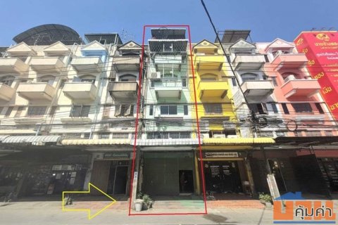 ตึก 5 ชั้น 1 คูหา หมู่บ้านสุขสันต์ 5 ซอยกาญจนาภิเษก 5 ถนนกาญจนาภิเษก ต่อเติมเต็มพื้นที่ ปรับปรุงพร้อมอยู่ ขายตามสภาพราคา