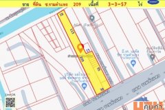 ขายและให้เช่า ที่ดินเปล่า เนื้อที่ 3-3-57 ไร่ ซ.รามคำแหง 209 ใกล้รถไฟฟ้า มีนบุรี ( 002057 )