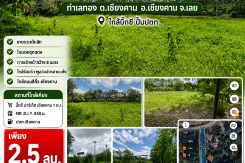 ขายถูกมาก!! ที่ดิน 2 ไร่ 2 งาน รวมต้นสัก ทำเลทอง ต.เชียงคาน อ.เชียงคาน จ.เลย ใกล้บิ๊กซี  ปั๊มปตท.