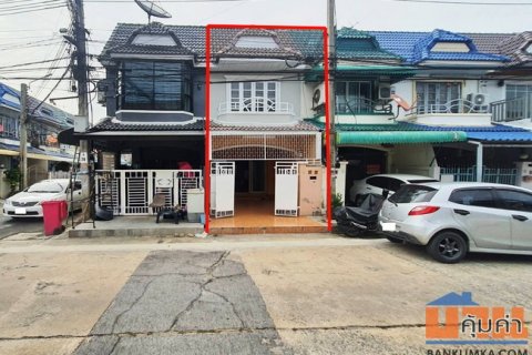ขายทาวน์เฮ้าส์ หมู่บ้านมนวดีพาร์ค อำเภอบางบัวทอง นนทบุรี เนื้อที่ 16 ตร.ว. 2 ชั้น 3 นอน 2 น้ำ
