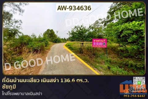 ที่ดินบ้านบะเสียว เนินสง่า 136.6 ตร.ว. ชัยภูมิ ใกล้โรงพยาบาลเนินสง่า AW-934636