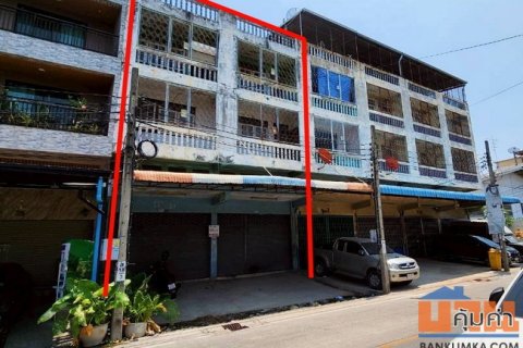 ขายอาคารพาณิชย์ ซอยบางขุนเทียน 14 ถนนพระราม 2 เนื้อที่ 90 ตร.ว. 2 คูหา 3.5 ชั้น