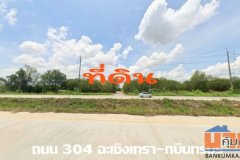 ขายที่ดินเปล่า ติดถนน304 เขต EEC จ.ฉะเชิงเทรา