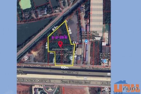 ที่ดินเปล่า ติดถนนพระราม2 เนื้อที่ 6-2-29 ไร่ อ.เมือง จ.สมุทรสาคร