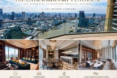 FOR SALE - THE EXTRAORDINARY PENTHOUSE The Residences at Mandarin Oriental, Bangkok 386.85 SQ.M.  3 BEDROOMS  50TH FLOOR