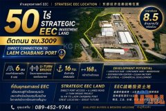 ขายที่ดิน 50ไร่ ทางลงท่าเรือแหลมฉบัง บูรพา สวย ติดถนน 6 เลน ติดทรัพย์