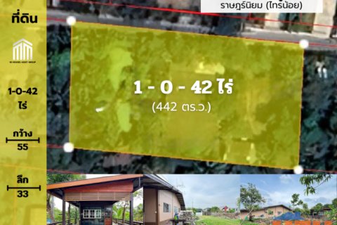 ลดราคาถูกมาก !! ที่ดินพร้อมสิ่งปลูกสร้าง (พื้นที่ 1-0-42 ไร่) บ้านชั้นเดียว 2 หลัง ไทรน้อย ราษฎร์นิยม นนทบุรี