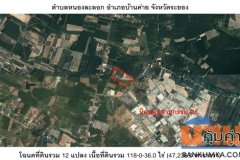 ขายที่ดินเปล่า 118 ไร่+ ติดนิคมเหมราช อ.บ้านค่าย จ.ระยอง