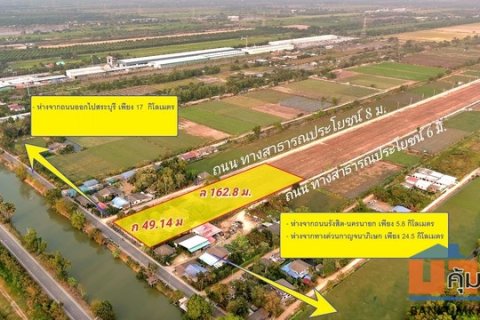 ขายที่ดินพร้อมบ้านติดถนนลาดยางเรียบ คลอง 12 หนองเสือ 5 ไร่ ติดถนน 3 ด้าน เหมาะค้าขาย เหมาะทำโกดัง ร้านค้าคาเฟ่