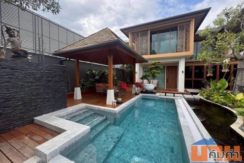 ให้เช่าพูลวิลล่า 2 ชั้นบุราสิริซอยวัชรพล มีสระว่ายน้ำส่วนตัว  129ตรวใช้สอย320ตรม 4 ห้องนอน6 ห้องน้ำ 6 ที่จอดรถ