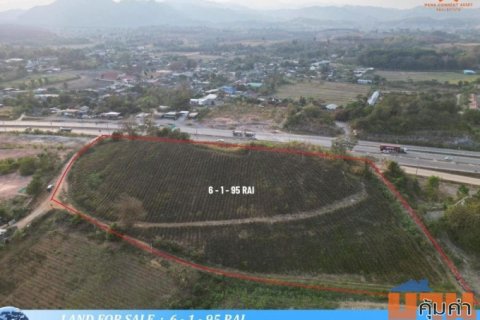 ขายที่ดินสวยเนินดอย พื้นที่ 6-1-95 ไร่ วิวภูเขา 360° ติดถนนบายพาสตะวันออก ฮ่องฮ้อ อ.เมืองเชียงราย