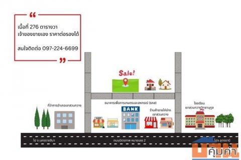 #ขายที่ดินเปล่า อำเภอเขาสวนกวาง จังหวัดขอนแก่น เนื้อที่ 277 ตารางวา