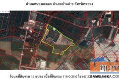 ขายที่ดินเปล่า 118 ไร่+ ติดนิคมเหมราช อ.บ้านค่าย จ.ระยอง
