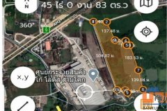 ขายที่ดินเปล่า 45 ไร่ ติดศูนย์กระจายสินค้าโลตัส-สามโคก จ.ปทุมธานี