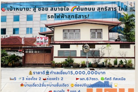 ขายบ้าน สุทธิสาร ซอยสบายใจ 67 ตรว.ห่างสถานี MRTสุทธิสาร 800เมตร บ้านใจกลางเมืองทำเลเยี่ยม