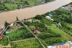 ขายที่ดินถมแล้ว ราคาถูก ติดแม่น้ำเจ้าพระยา ตรงข้ามเกาะเกร็ด ท่าอิฐ เนื้อที่ 4-1-27 ไร่