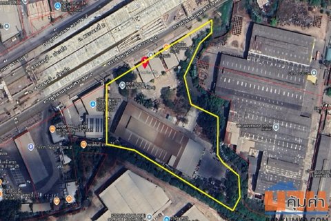 ขายที่ดิน ติดถนนพระราม 2 ตรงข้ามเซ็นทรัลมหาชัย เนื้อที่ 9 ไร่ พร้อมโรงงาน