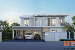 HR2508ให้เช่าบ้านเดี่ยว ตกแต่งสวย โครงการมัณฑนา บางนา กม.15 ใกล้สนามบินสุวรรณภูมิ