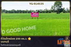 YG-914535 ที่ดินไทรน้อย 200 ตร.ว. นนทบุรี ใกล้วัดปลายคลองขุนศรี