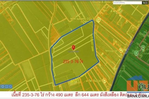 ขายถูกที่ดินสีเหลือง ทำโครงการขนาดใหญ่ วัดศรีวารีน้อย เนื้อที่ 235-3-76 ไร่ ขายไร่ละ 3.5 ล้าน บางเสาธง สมุทรปราการ