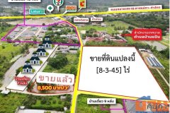 ขายที่ดินเกือบ 9ไร่ 19ลบ. ถูกกว่าประเมิน สาธารณูปโภคครบ ต.หนองหนาม อ.เมือง ลำพูน