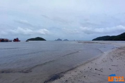 ขายที่ดินพร้อมโฉนดแปลงสวยติดริมทะเลเลียบชายหาด บรรยากาศสวย