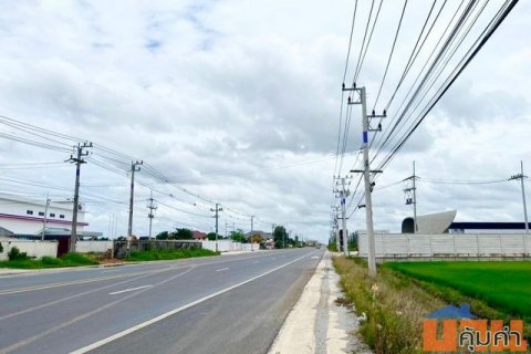 ขายที่ดิน สุวิทวงศ์ ถ.ตลาดปองพล ผังเมือง EEC สีม่วง ติดถนนใหญ่กว้าง 20 เมตร Land for sale 土地出售