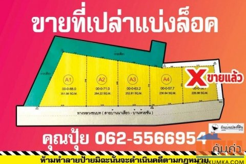 ขายที่แบ่งล็อค ขายที่เปล่าชัยภูมิ ติดถนนทางหลวงชนบทสายบ้านนาเสียวบ้านห้วยชัน
