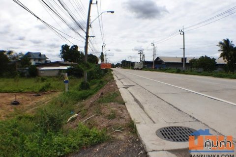 ขายที่ดิน ไทรน้อย ติดถนนบ้านกล้วย-ไทรน้อย เนื้อที่ 9 ไร่ ทำเลดี ติดถนน