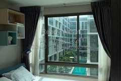 S68-01-008 ขายห้องชุด Metroluxe Ratchada ขนาด 28.36 ตรม ชั้น 4 วิวสระ ห้องพร้อมอยู่ เฟอร์นิเจอร์ครบ เครื่องใช้ไฟฟ้าครบ