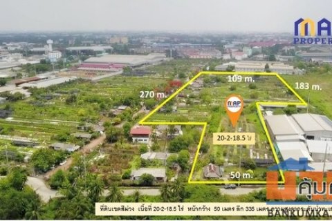 ขายที่ดินสีม่วง 20 ไร่ 2 งาน ถนน เศรษฐกิจ 1 อ.กระทุ่มแบน