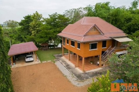 บ้านมรดก ริมน้ำ บรรยากาศดี ใต้ถุนโล่ง บ้านปูนทั้งหลัง อ.หันคา จ. ชัยนาท